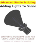ADVANCED STUDIO SCRIPTING, Adding Lights To Scene in Daz Studio by Winterbrose. In this learning module, we will cover how to add lights to your scene and group those lights together. We have included the full source code from our Daz Script Utilities Cube of Light and Ring of Light. With this training, you can learn more about how to code in Daz Script to control the Daz Studio environment with lighting. The code is provided for learning and educational purposes only and is not a merchant resource and is not to be shared or distributed. However, you may develop and use derivative utilities based upon this code for your sole use. It is not the intent of this tutorial to teach the basics of Daz Script or advanced programming techniques, but to demonstrate how adding lights was done by us to help you write your own scripting code that adds and groups light objects in the Scene. Increase your knowledge and built upon your experience level by diving into the code that is executed for the Cube of Light and Ring of Light utilities for Daz Studio 4.A basic understanding of functions, loops, variables, arrays, counters and daz objects is required. This package is in PDF format including the complete fully functional DSA code in text format. Tinker and experiment with code to try new things.