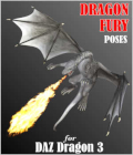 DRAGON FURY Aerial and Ground Combat Poses for Daz Dragon 3 (DD3) in Daz Studio 4 by Winterbrose. This preset pose pack includes sixteen (16) poses for the Daz Dragon 3 for expeditionary, battlefield, and combat scenes involving these giant beasts. Whether on the ground or in the air, these poses will bring the fury of the Dragon to life in your renders. There are eight (8) ground based and eight (8) aerial flying poses to enhance your fantasy scenes using dragons. * Ground based poses - Agony - Crouch Attack - Lurking - Screech - Sentry - Standing Attack - Strolling - Taunting. * Aerial flying poses - Aerial Attack - Aerial Lookout - Dive Attack - Dive Bomb - Power Dive - Swoop Attack - Skimming Water - Victory Swoop
