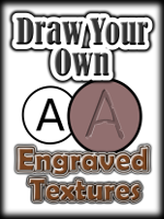 Draw Your Own ENGRAVED TEXTURES Step by Step Using Inkscape (2D Paint Program). Engraved textures can be used for many things in your artwork projects to enhance 3D props like clothing logos, business signs, marked vehicles, superhero symbols, or just postwork titles and descriptions.  This fully illustrated tutorial will demonstrate step-by-step all of the tools and techniques required to create engraved textures from your favorite fonts and custom designs as well.  This training covers creation of raised and embedded textures which can applied to almost any kind of background like stone, metal or cloth.  The techniques covered include Basic Engraving, Weathered Engraving and Outline Engraving.  As an artist, use this experience to develop and hone your drawing skills using the free Inkscape application so that you can express your artistic creativity more effectively.  The techniques demonstrated throughout this training can be applied to other 2D paint applications like Photoshop and Paintshop.