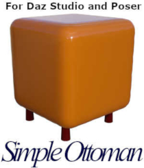 SIMPLE OTTOMAN Prop as Duf and Obj/Mtl by Winterbrose. This simple ottoman furniture was designed and created completely within Daz Studio without the use of any other tools or applications. It is provided as a Daz Studio Prop (DUF) and in the standard Wavefront OBJ/MTL format. Feel free to modify and use it in your personal and commercial artistic renders.