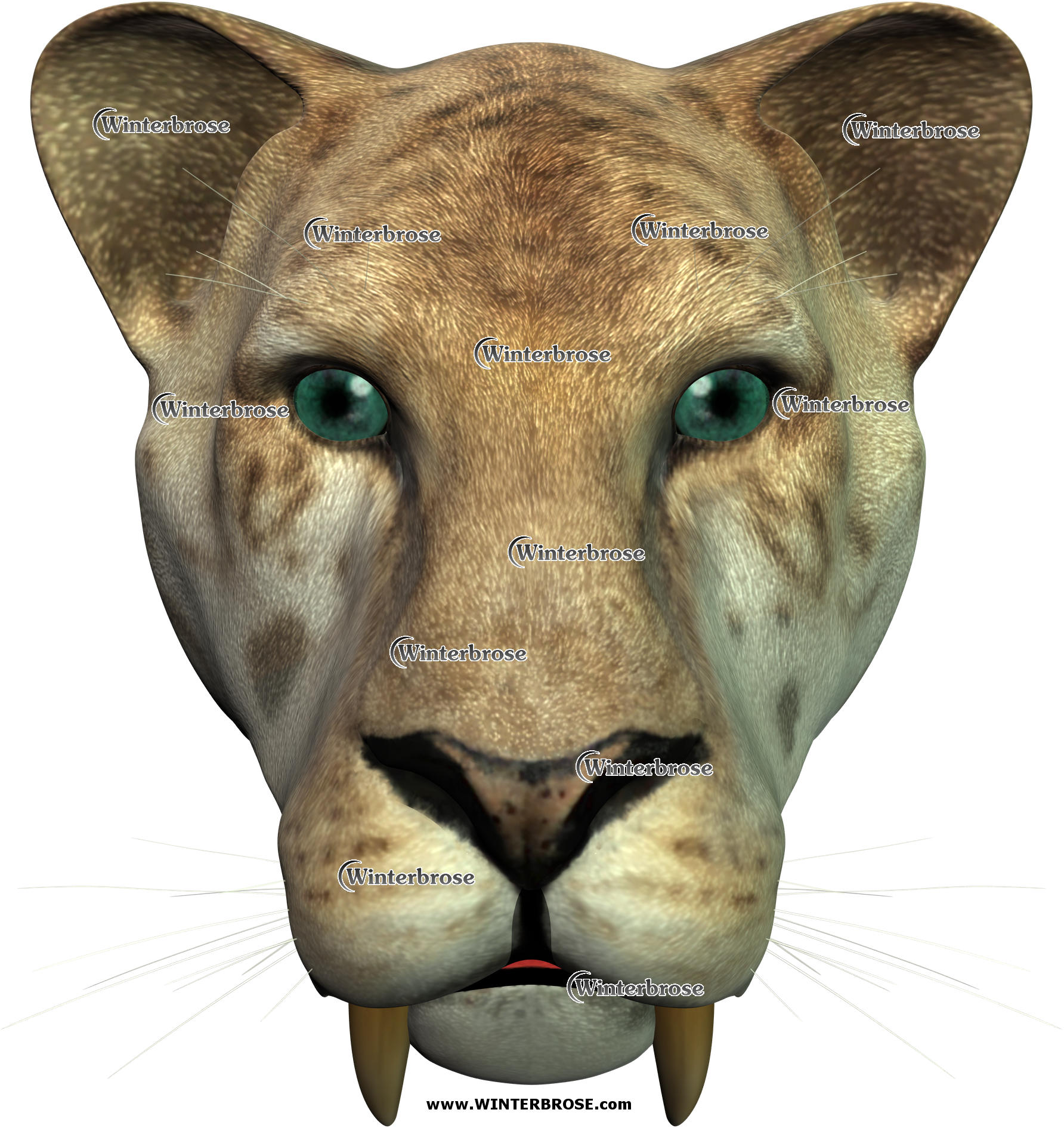 SABERTOOTH, guardian of past ancient kingdoms, display this face shot anywhere you need this wild cat to appear.