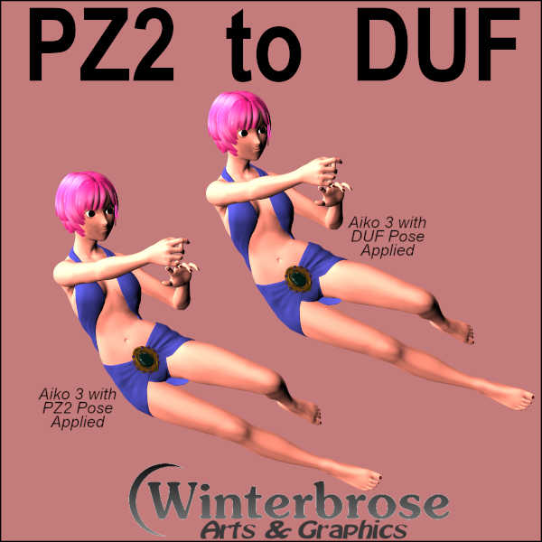 Someone recently asked if there was a method to convert older PZ2 pose files into modern DUF pose files. Apparently almost every response they received was either no or not possible. Well, we're here to tell you it is possible regardless of how practical it may be. In this video demonstration we successfully loaded a PZ2 pose for the Aiko 3 character and saved it as a DUF pose using Daz Studio 4.12. Not only did it work properly when applied to the original Aiko 3 figure in a default T-pose, surprisingly the new DUF worked on the Genesis 8 Female (G8F) with only some minor adjustments needed.