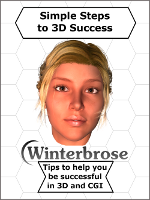 SIMPLE STEPS TO 3D SUCCESS, Tips for Success In 3D and CGI Industry. This guide was developed as part of our program to ease the transition of new or potential digital artists into the 3D industry for professional careers. Does the thought of all this 3D stuff have you wondering if there is anything you can do in 3D? Today 3D and computer graphics are used in many of the great films (not just animations) to bring movies to the big screen like never before.  Not to mention those awesome console games and online gaming.  With 3D it seems that if you can imagine it, then it can be created (at least in the virtual world of 3D).  If you want to explore the possibilities of 3D for yourself, then you will need to become familiar with what 3D can do for you and decide if and how to become the next great 3D Artist.  You will find information in this guide to help get you started by introducing much of the general information and questions that most people think about before beginning their own 3D quest.  Our goal is to encourage each and everyone who reads this to enter some field in the 3D industry.  You can read the topics and issues covered along with an overview preview showing the layout of all of the pages in the guide below. Just starting out and don't know where to begin or what to buy? TOPICS covered, To 3D Or Not To 3D; what can I do with 3D? Digital Graphics; exactly what is CGI? Tools & Equipment; what hardware do I require for 3D? Endless Apps; which platform do I choose for my 3D work? Best Fit; what personality type am I; Builder, Painter, or Producer? Build It Or Buy It; should I make it myself or pay someone else for it? Piecemeal Or Publication; should I research the subject or purchase tutorials? Honesty Is Not The Best Policy; OUCH! How will I live with myself? Low-Key, High Alert; Eyes Open, Mouth Shut! Ask For Every Penny It's Worth? Overpricing seems to be the trend. You Can Do It All Yourself! Or can you?