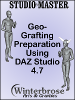This tutorial in the Studio*Master series provides insights and detailed step-by-step instructions for each task that you must perform to prepare models within Daz Studio for geo-grafting. What is geo-grafting? It is the process of 'appending' additional mesh models like horns or tails to existing mesh models like Genesis, Genisis 2 Female or Male, and Genesis 3 Female or Male figures.